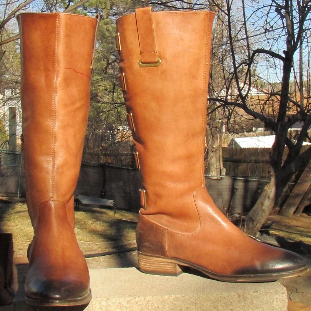 Arturo Chiang brown leather Tall Boots